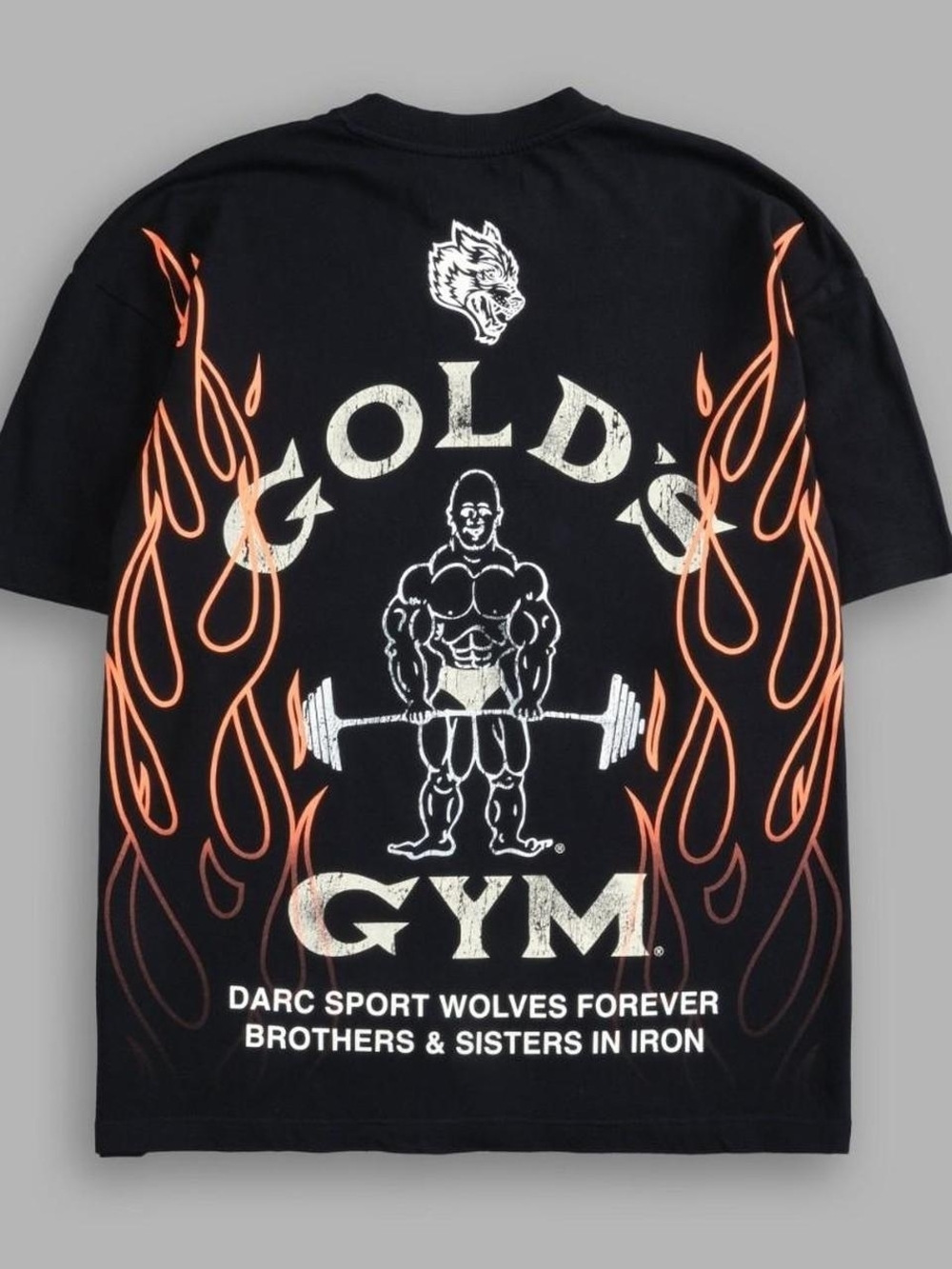 New! Darc Sport Golds Gym tee. On Fire black. Size Oversized Medium.